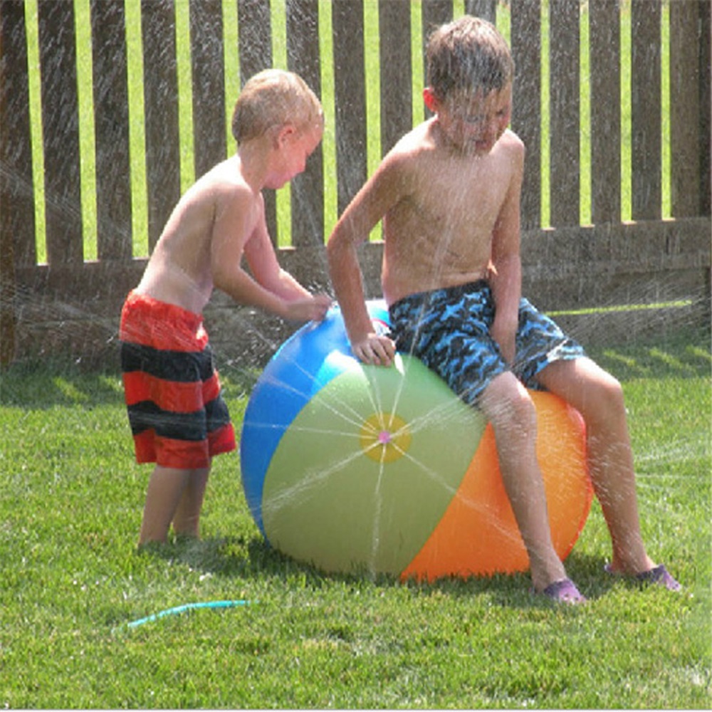 Color Splash Water Spraying Beach Ball for Outdoor Fun Durable PVC Summer Play Toy