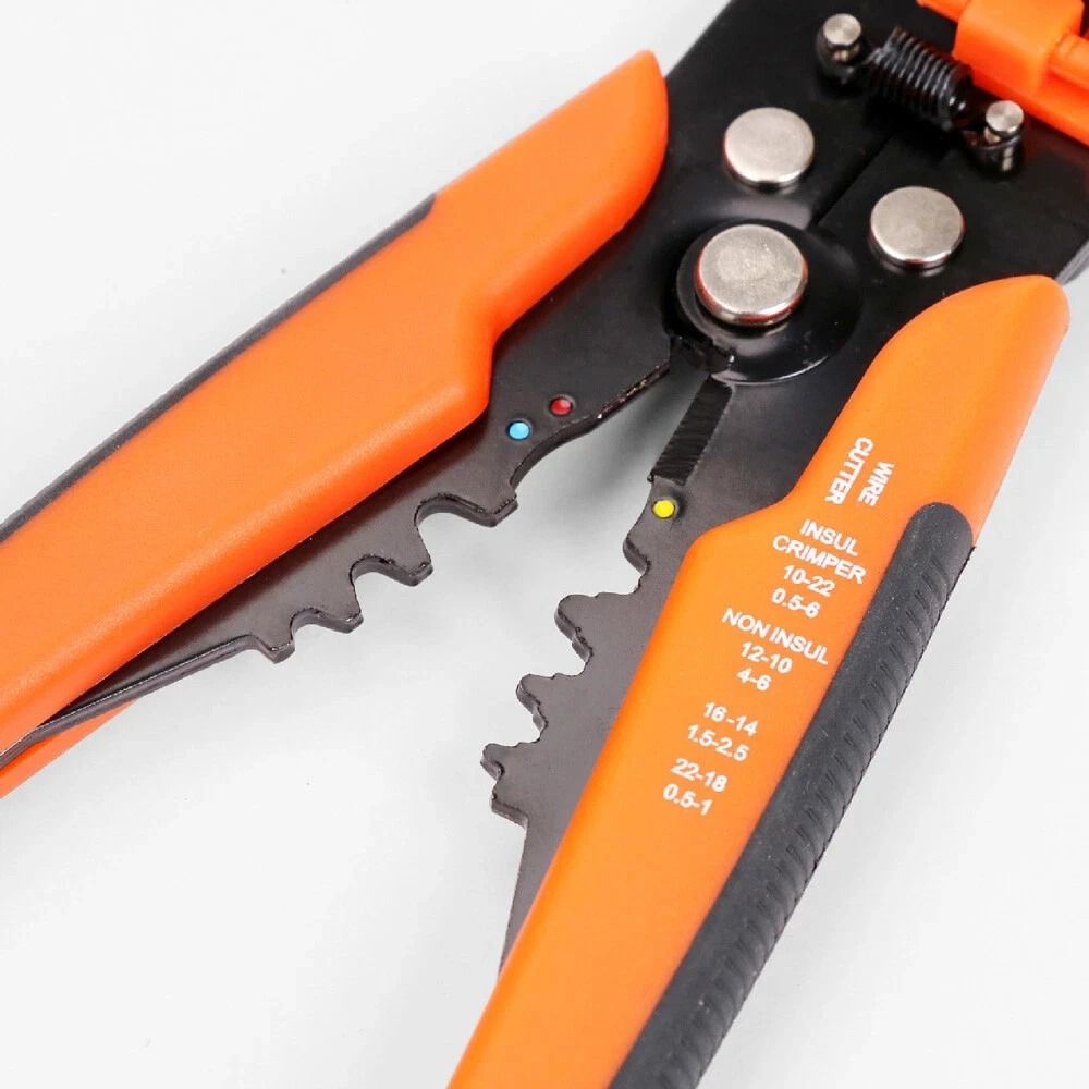 Self Adjusting Wire Stripper Crimper Tool for Fast Clean Cuts