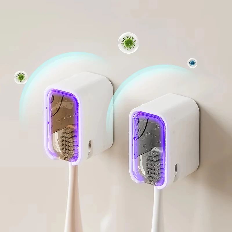 Wall Mounted Toothbrush Holder Adhesive Bathroom Organizer