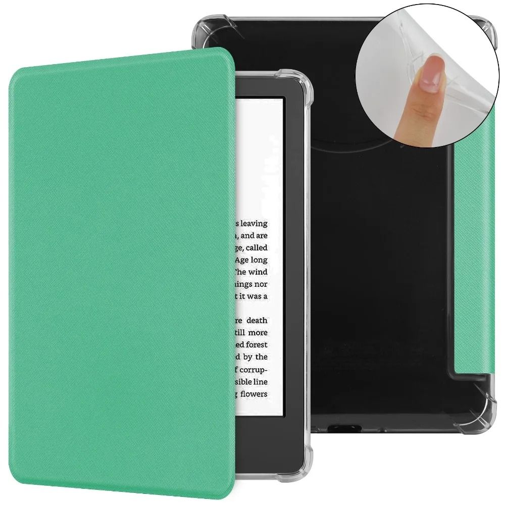 Kindle Basic 6 Inch Smart Case with PU Leather Front TPU Back Auto Wake Sleep Cover