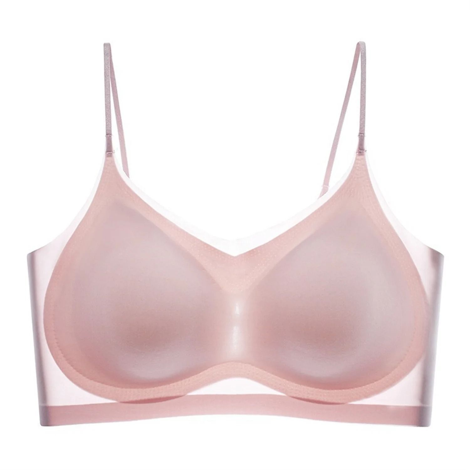 Ultra-Thin Breathable Ice Silk Halter Vest Bra
