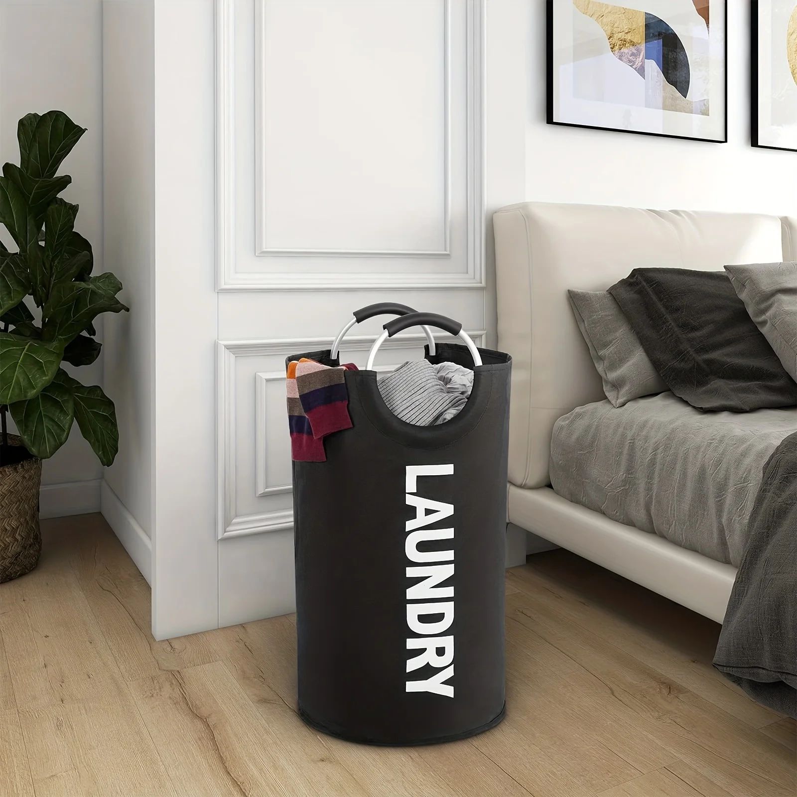 Extra Large Laundry Hamper 90L – Waterproof Freestanding Basket for Clothes Storage