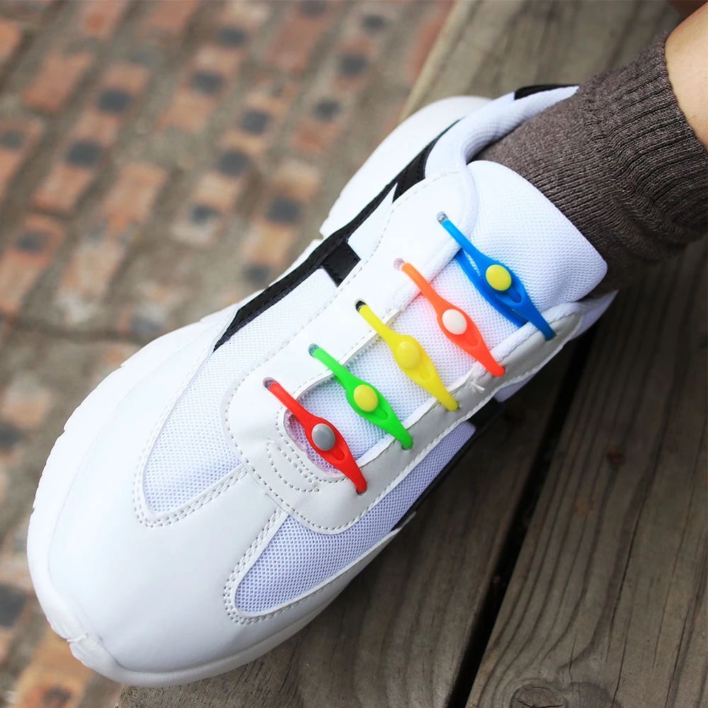 12 PCS No-Tie Stretch Silicone Shoelaces