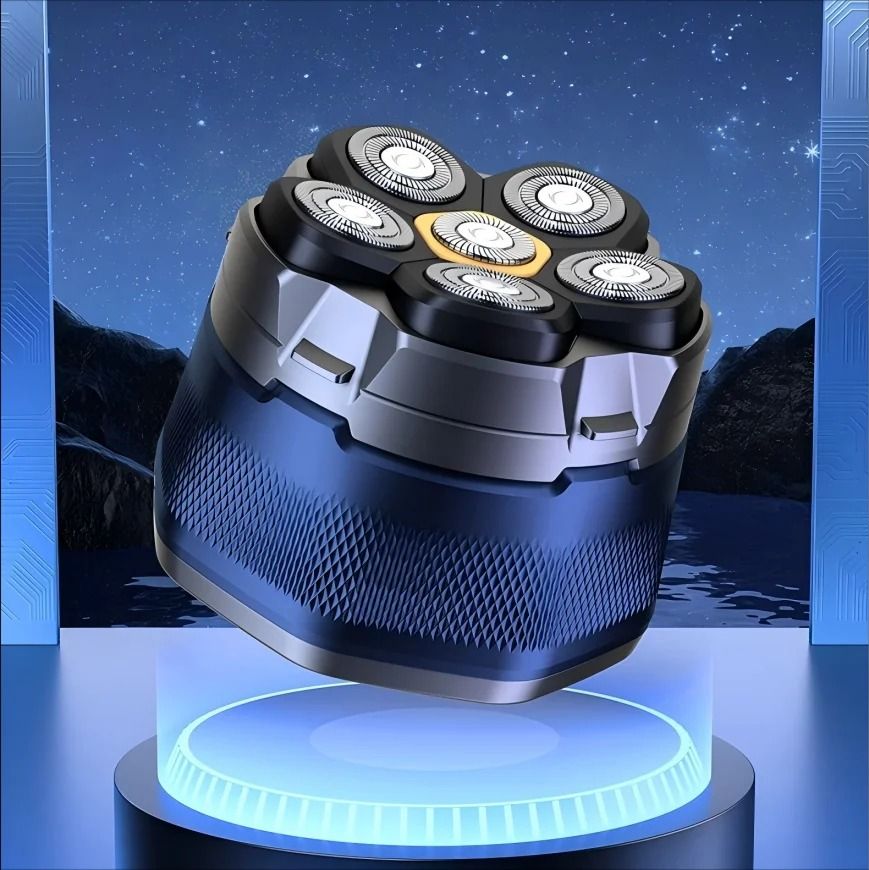 Electric Head Shaver for Bald Men 6D Magnetic Razor Waterproof Rechargeable LED Display Hair Trimmer