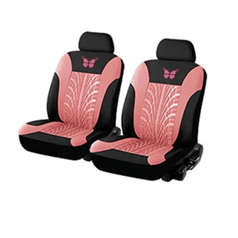 Universal Car Seat Cover Full Set with Butterfly Embroidery Design