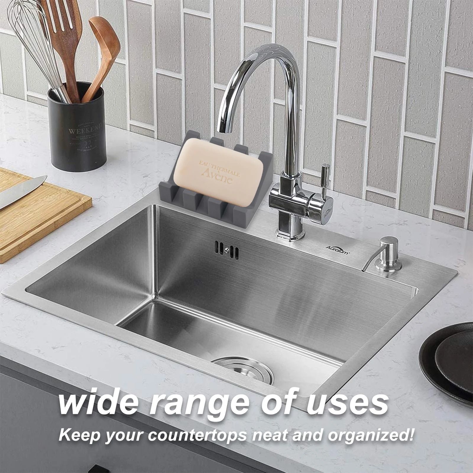 Silicone Drainage Soapdish Automatic Draining Bathroom Soap Rack