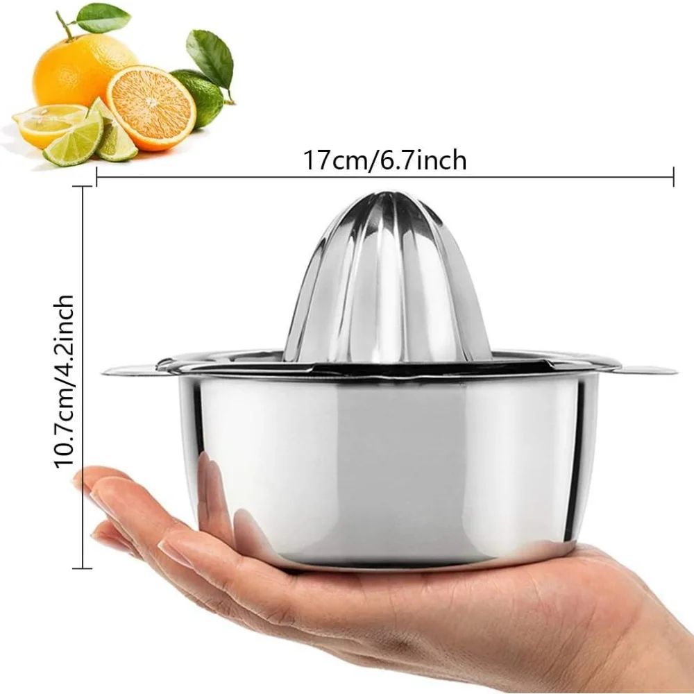 Pro-Press Stainless Steel Manual Citrus Juicer – Heavy-Duty Fruit Press Handheld Lemon & Orange Squeezer