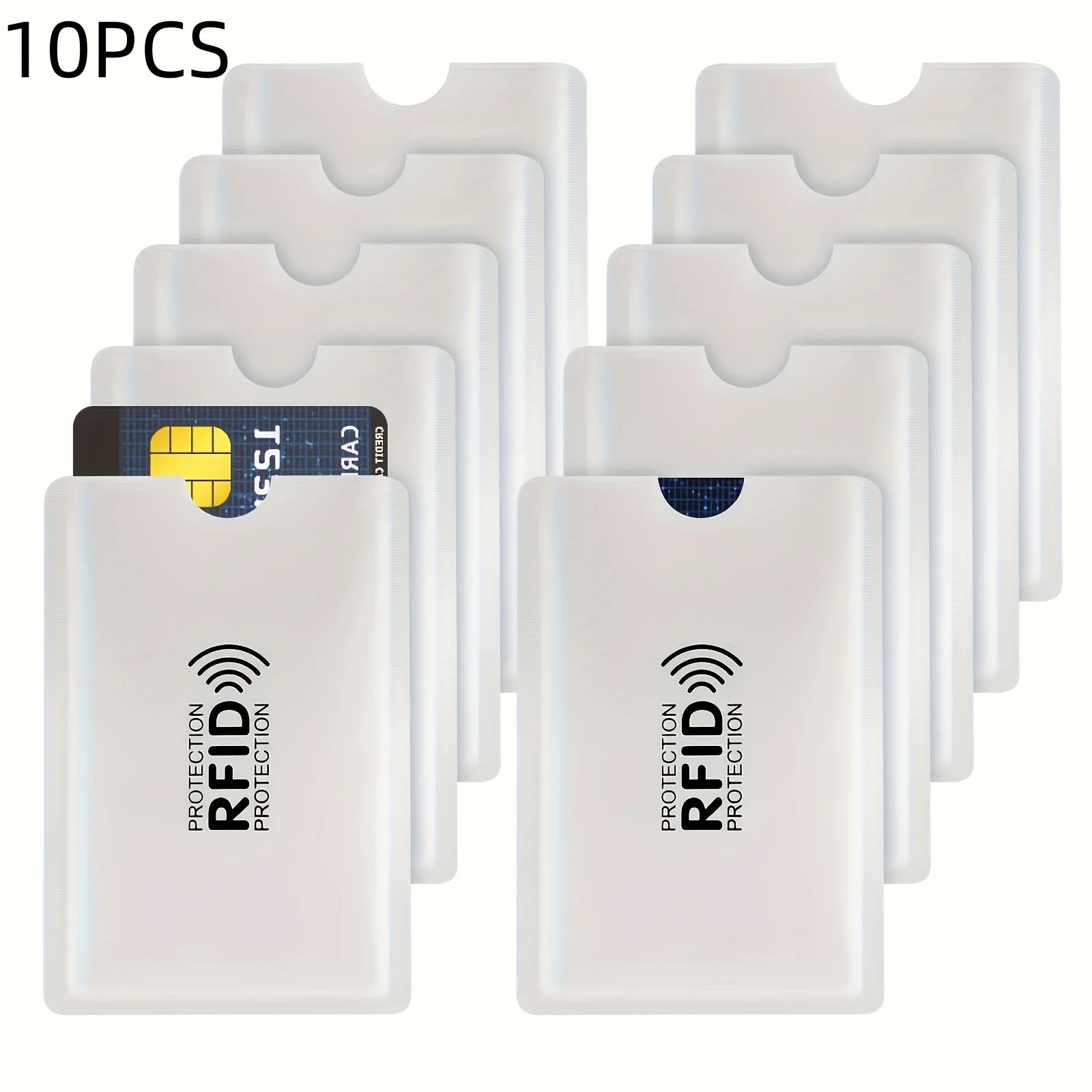 10PCS RFID Blocking Card Sleeves Anti Theft Credit Card Protectors