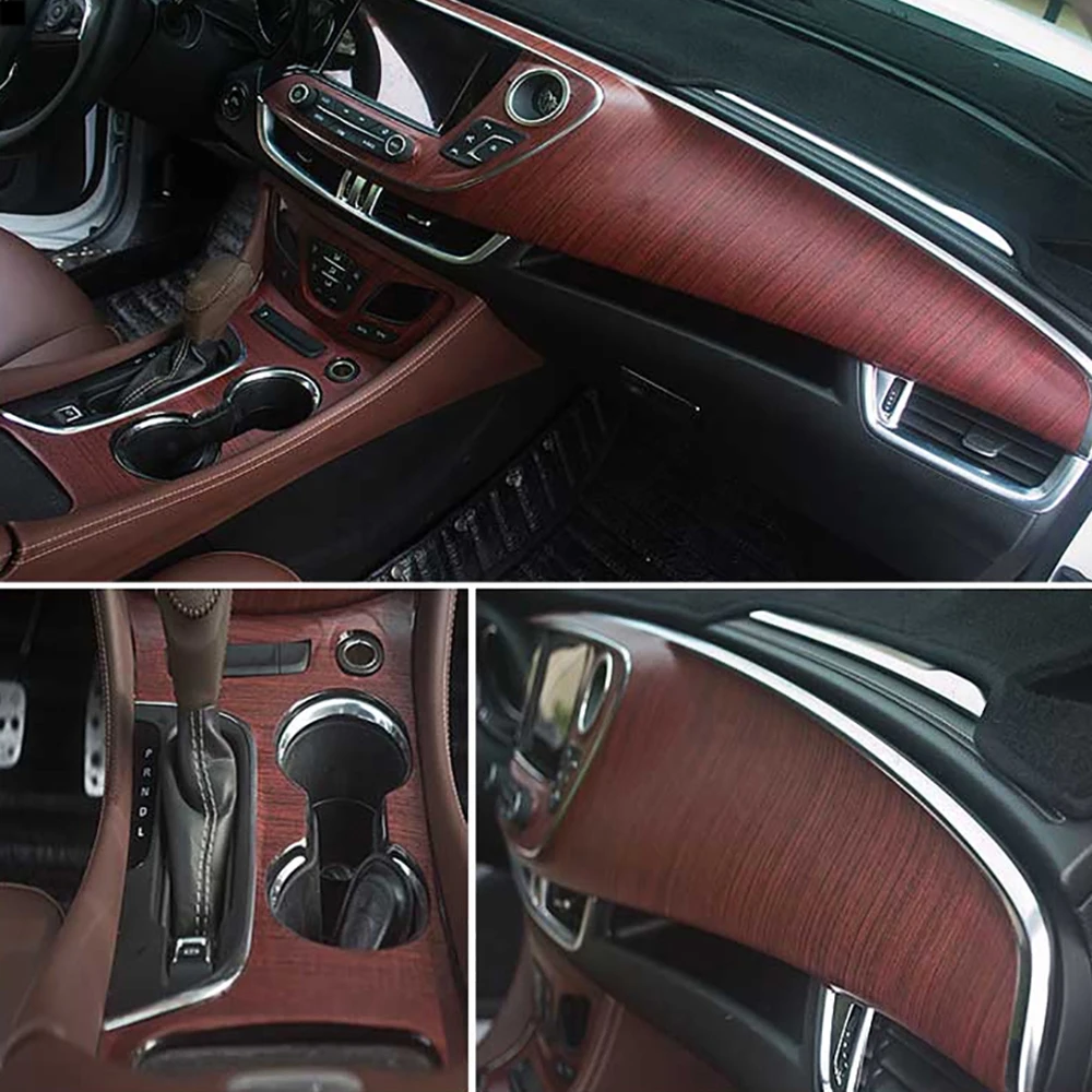 Wood Grain PVC Self Adhesive Vinyl Wrap Film, Textured Car Stickers, DIY Furniture Wallpaper