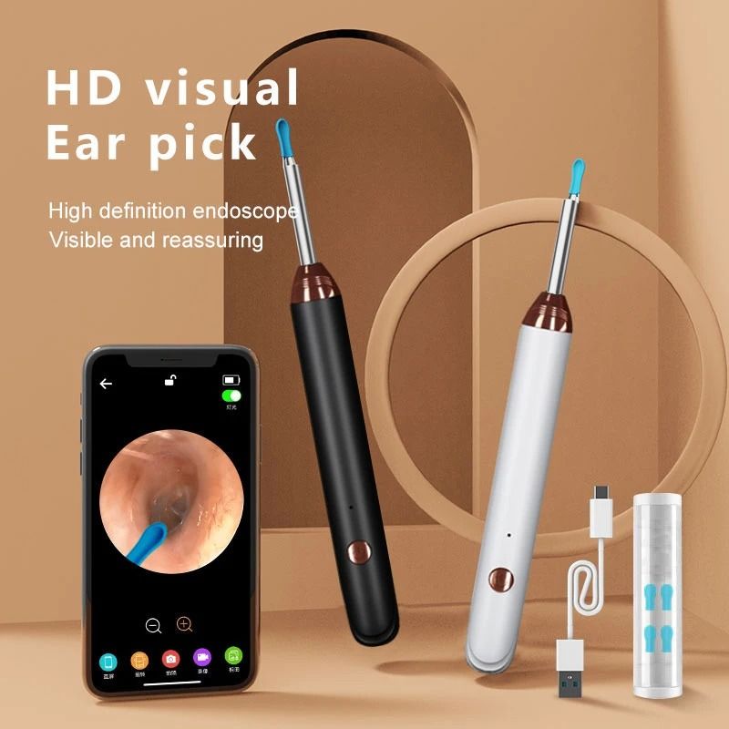 Smart Visual Ear Cleaner Otoscope with Camera USB C Charging Earpick Tool