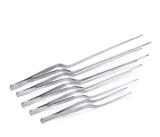 Surgical Ear Forceps Dressing Tweezers Curved Toothed ENT Medical Instrument