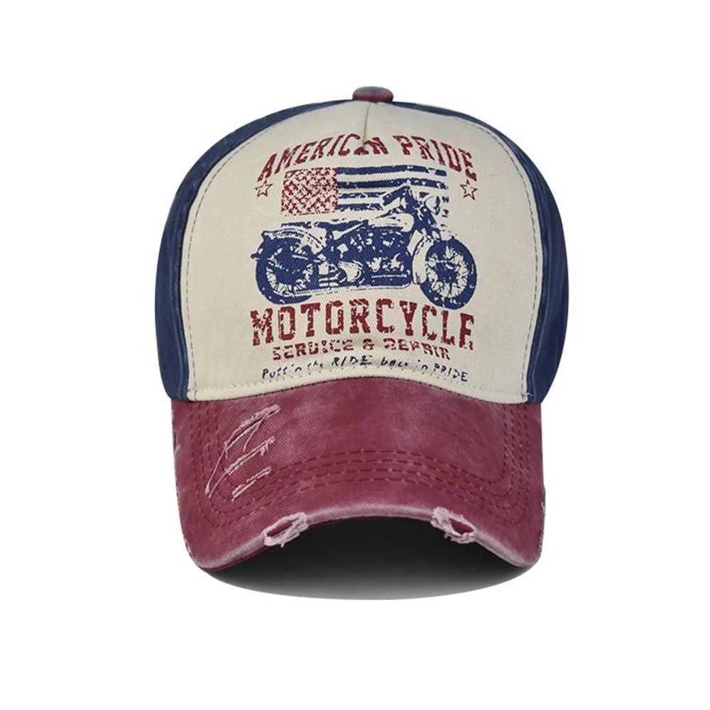 Vintage Motorcycle Trucker Cap Retro Streetwear Baseball Cap for Men and Women