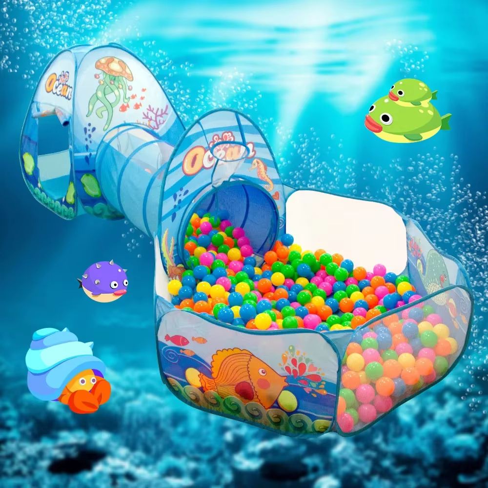 Ultimate PlayZone Kids Ball Pit Tent and Crawling Tunnel Playset