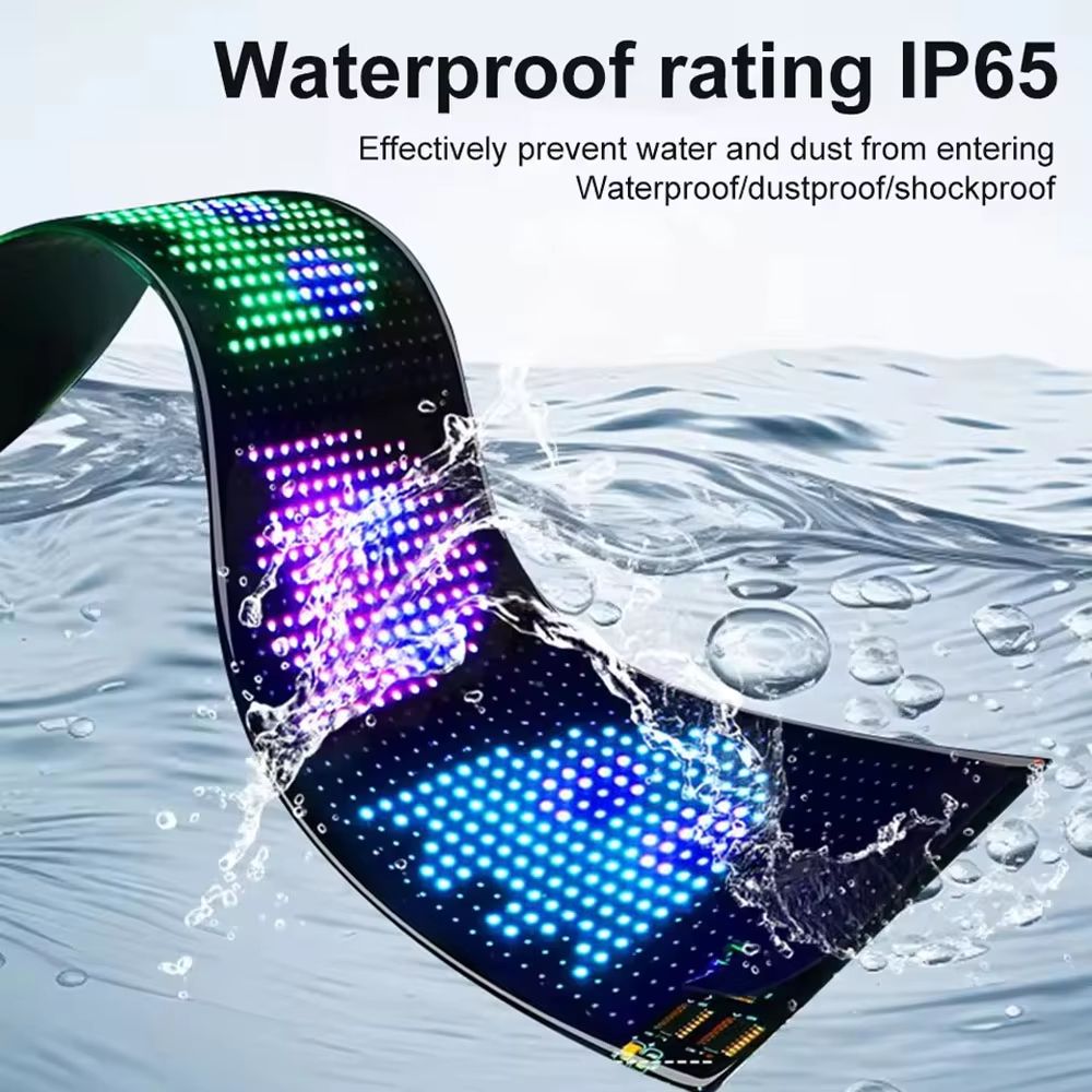 Bluetooth App Controlled RGB LED Matrix Car Display Custom Scrolling Message Panel