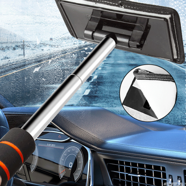 Retractable Car Glass Cleaning Brush Long Handle Windshield Dust Remover Tool