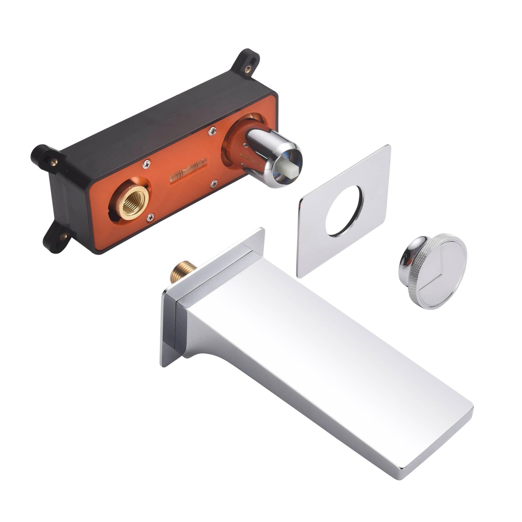 Wall Mounted Bathroom Faucet Single Handle Brass Chrome Basin Tap