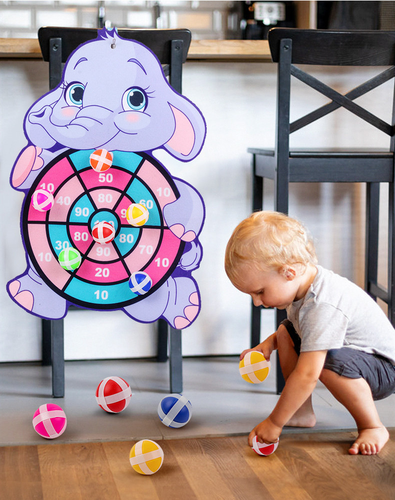 Sticky Ball Board Target, Cartoon Throw Ball, Educational Christmas Gift for Children