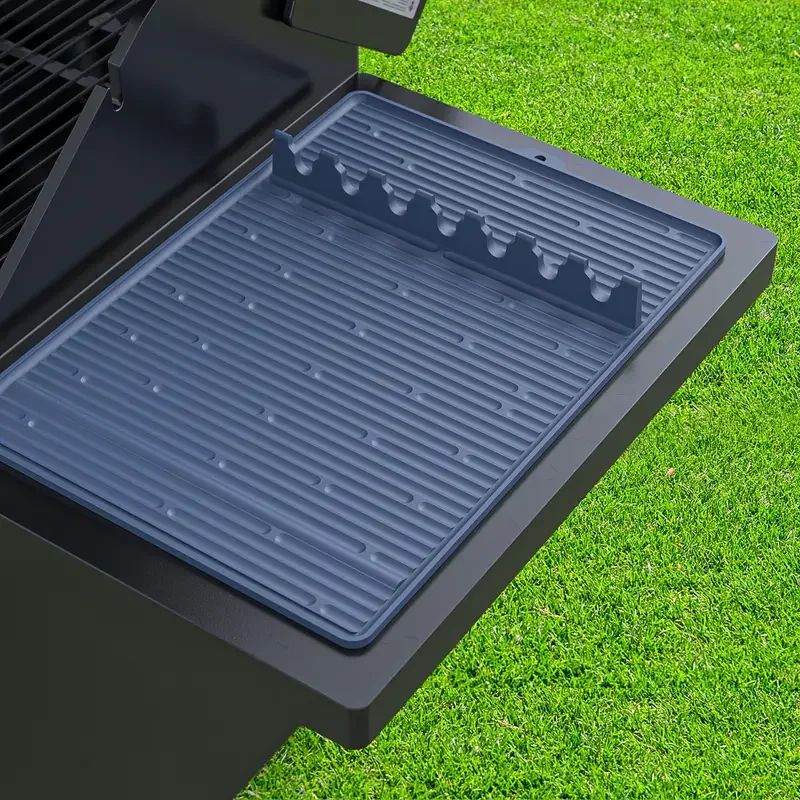 Silicone Grill Mat with Utensil Holder