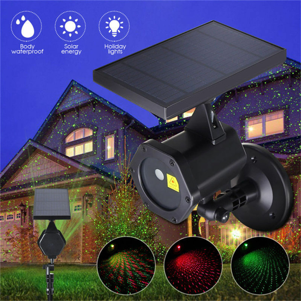 Solar USB Outdoor Waterproof Lawn Light, Laser Light Holiday Lamps, Long Standby Garden Path Landscape Lighting
