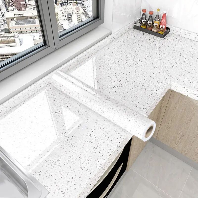 80cm Kitchen Backsplash Sticker Roll - Oil-Proof Wallpaper with Heat-Resistant, Waterproof Self-Adhesive Shield