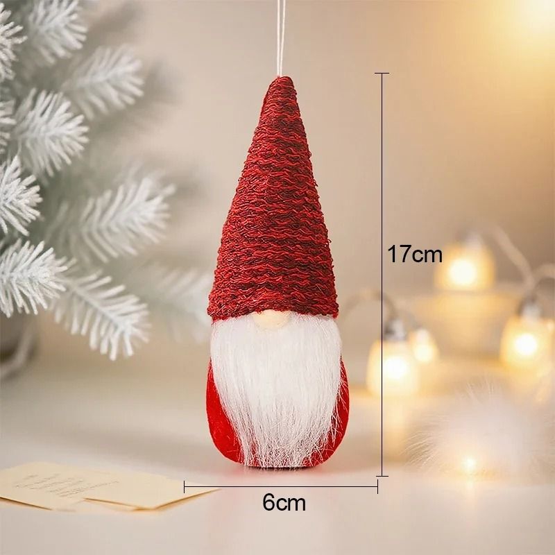 Christmas Faceless Knitted Dwarf Pendant