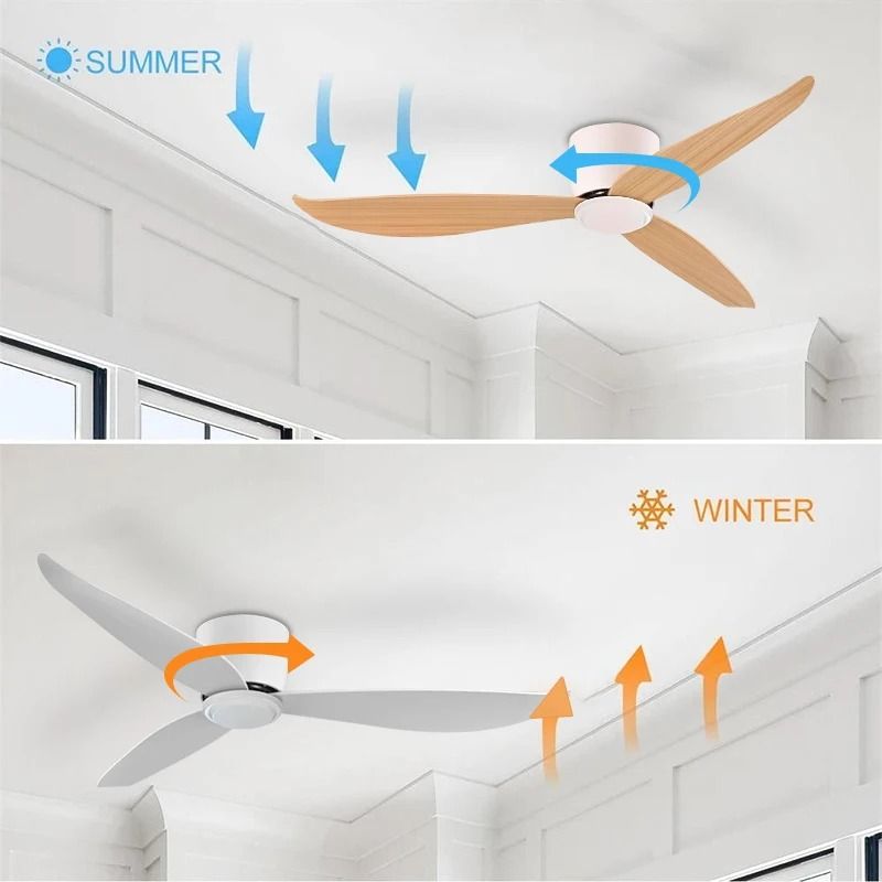 Modern LED Ceiling Fan with 6 Speed Settings and Light Strip