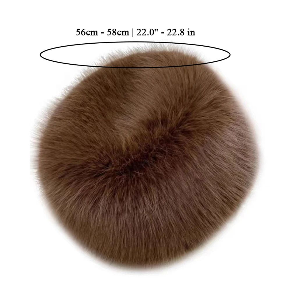 Womens Fluffy Faux Fur Winter Bomber Hat