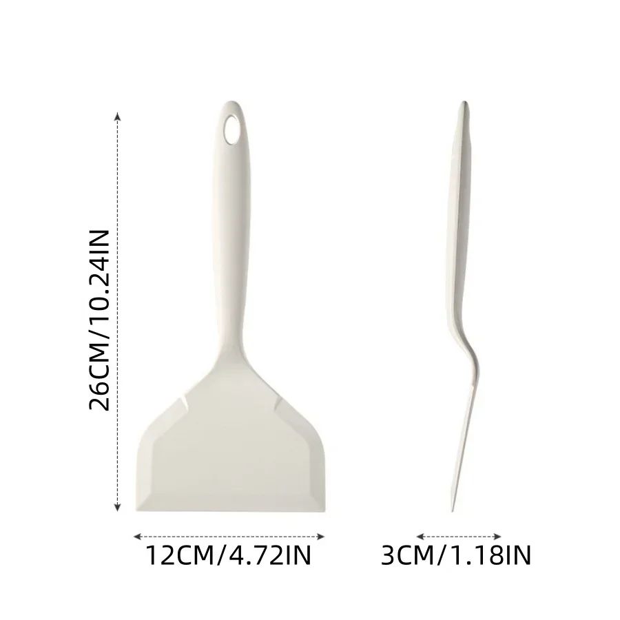 Food-Grade Silicone Heat-Resistant Spatula – Non-Stick Wide Blade Kitchen Turner
