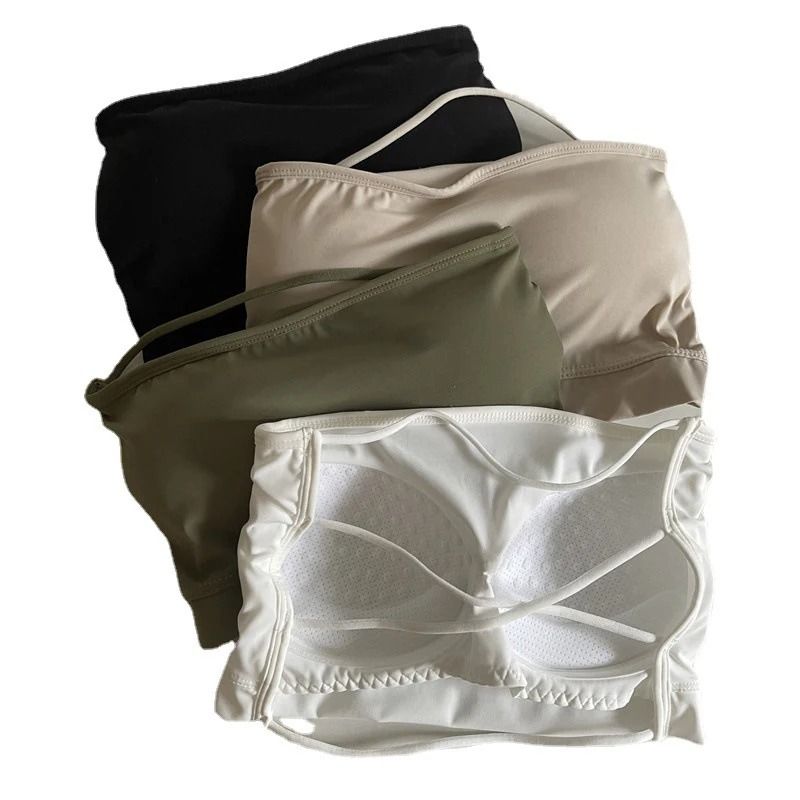 Seamless Ice Silk Tube Top - Strapless Push-Up Bralette & Lingerie