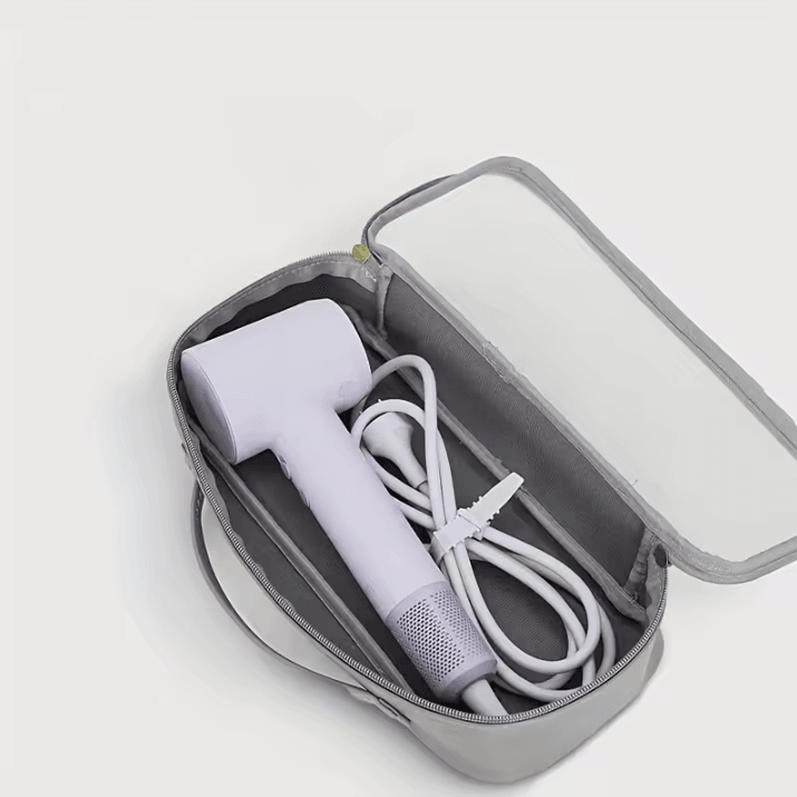 Dustproof Hair Dryer Travel Case – Portable Storage Bag with Dustproof Protective Cover and Hair Curler Organizer