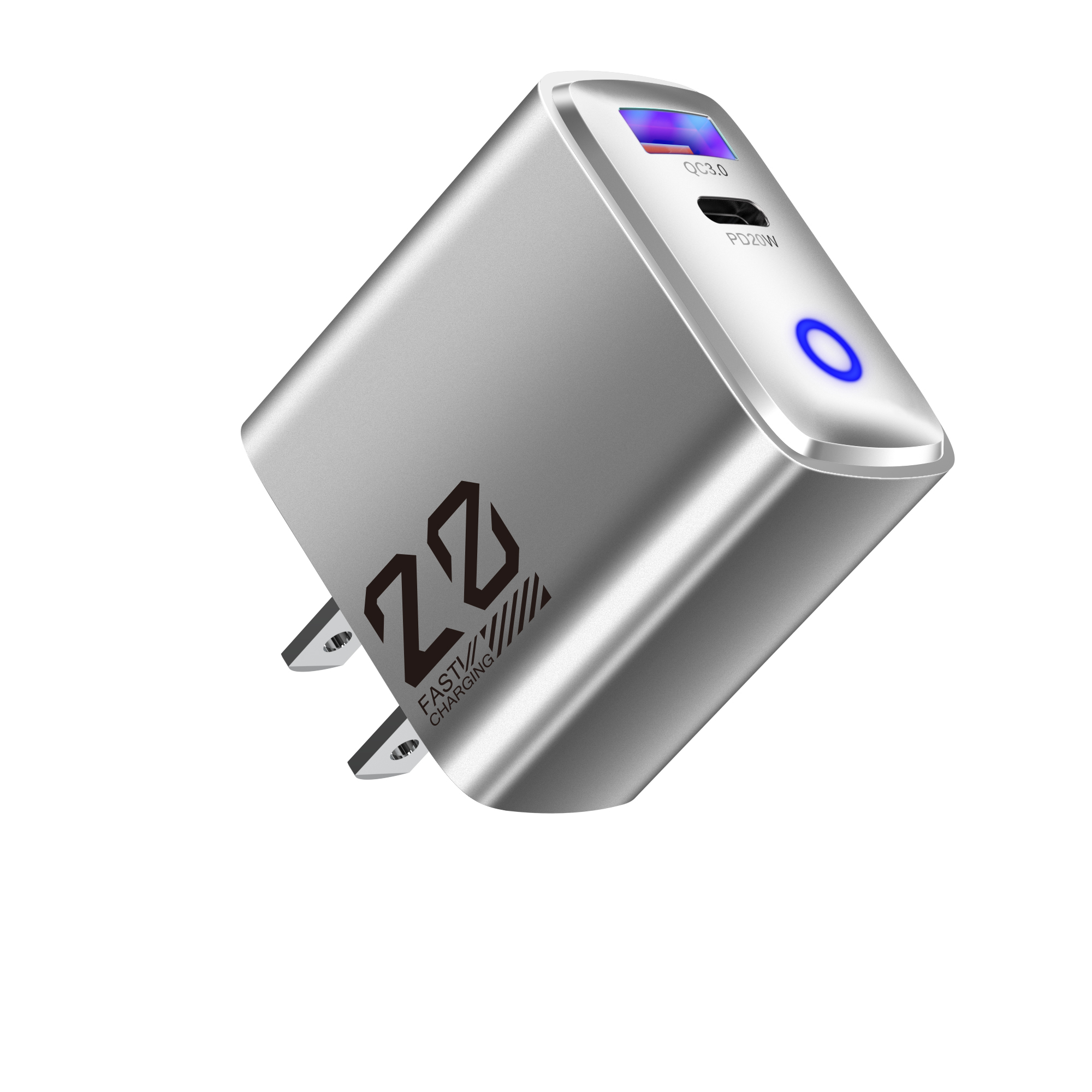 Dual Ports USB Type C Fast Charging Cellphone Power Adapter Quick Charge Wall Charger