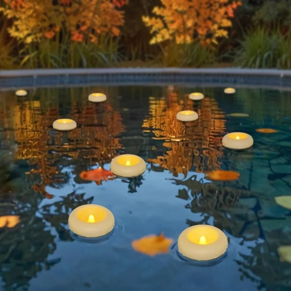 Waterproof Flameless Tealight Candle Floating Electric Candle for Wedding and Romantic Decor