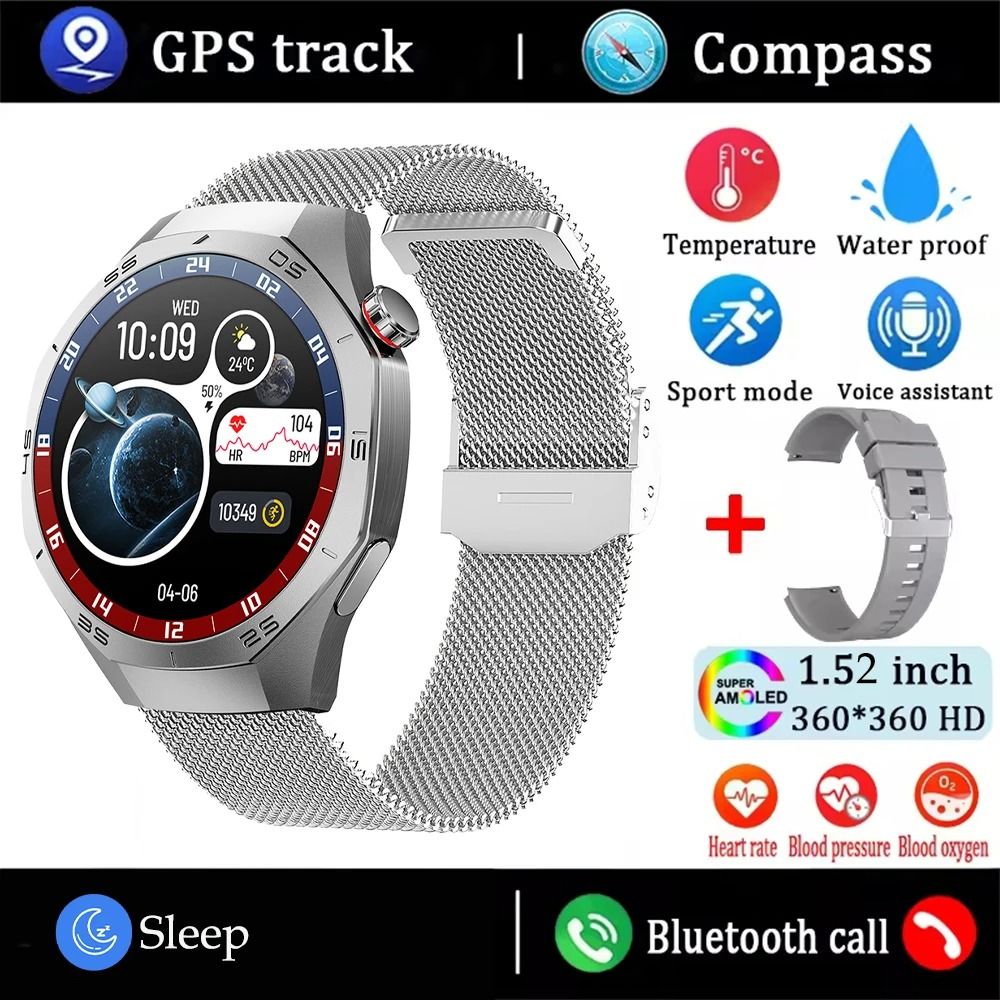 Smart Fitness Watch with AMOLED Display and Bluetooth Calling