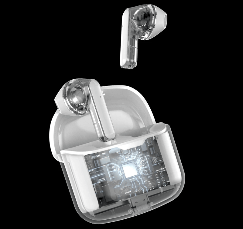 Futuristic Bluetooth 5.4 Wireless Earbuds with Noise Cancelling and Low Power Design