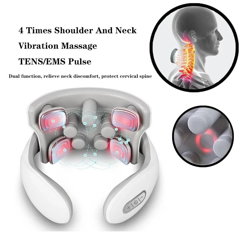 Smart Electric Neck Massager With Heat And Vibration