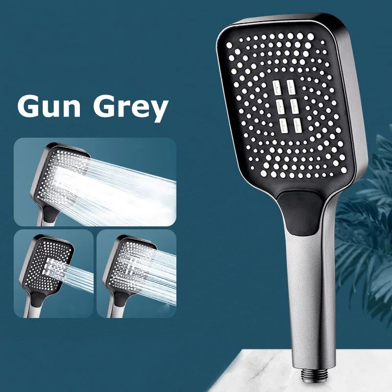 High Pressure Adjustable Shower Head 3 Mode Rainfall Shower