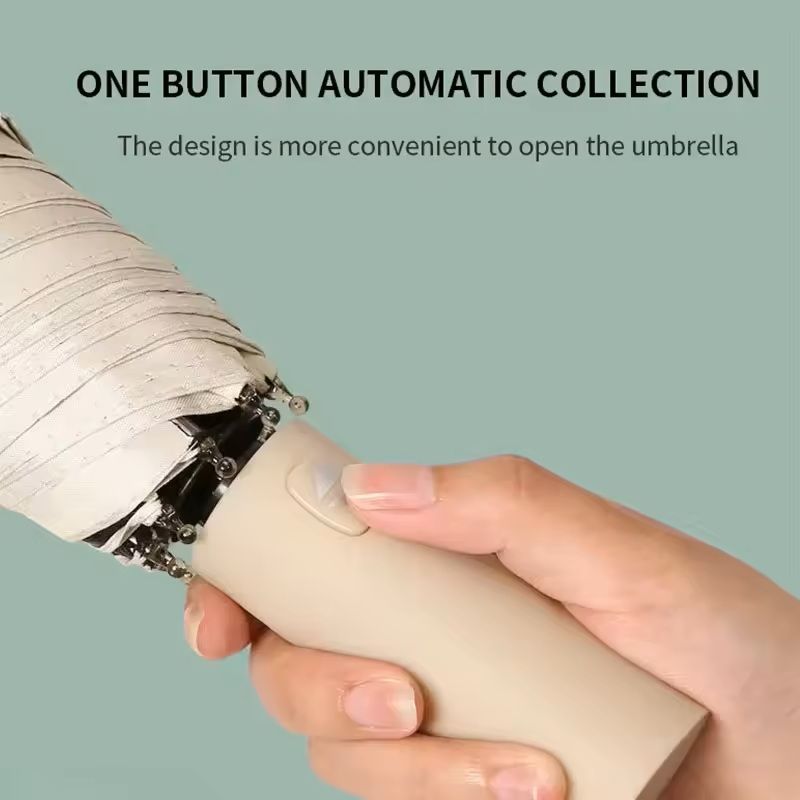 24-Bone Automatic Umbrella – Durable, Windproof & UV-Protective Compact Canopy