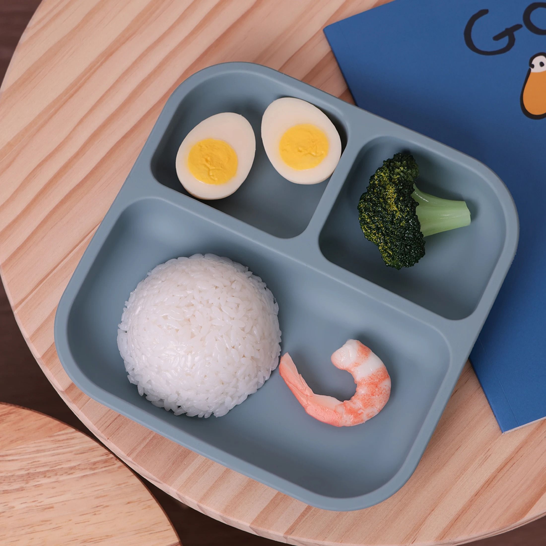 Divided Square Kids Silicone Suction Plate