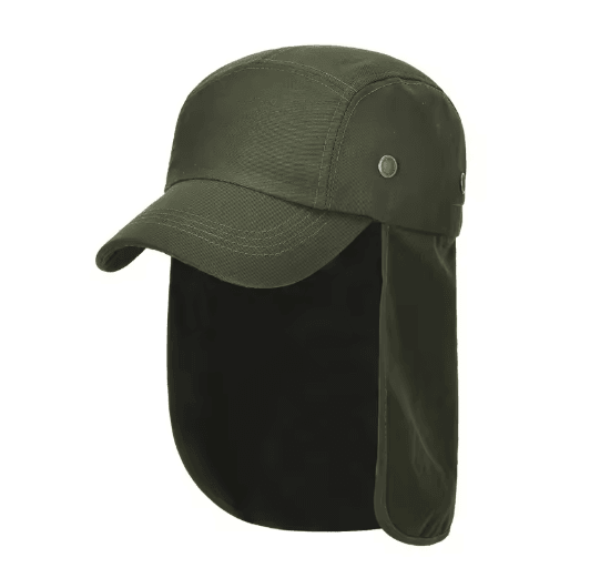 Outdoor Sun Protection Hiking Hat Wide Brim Fishing Hat with Neck Flap