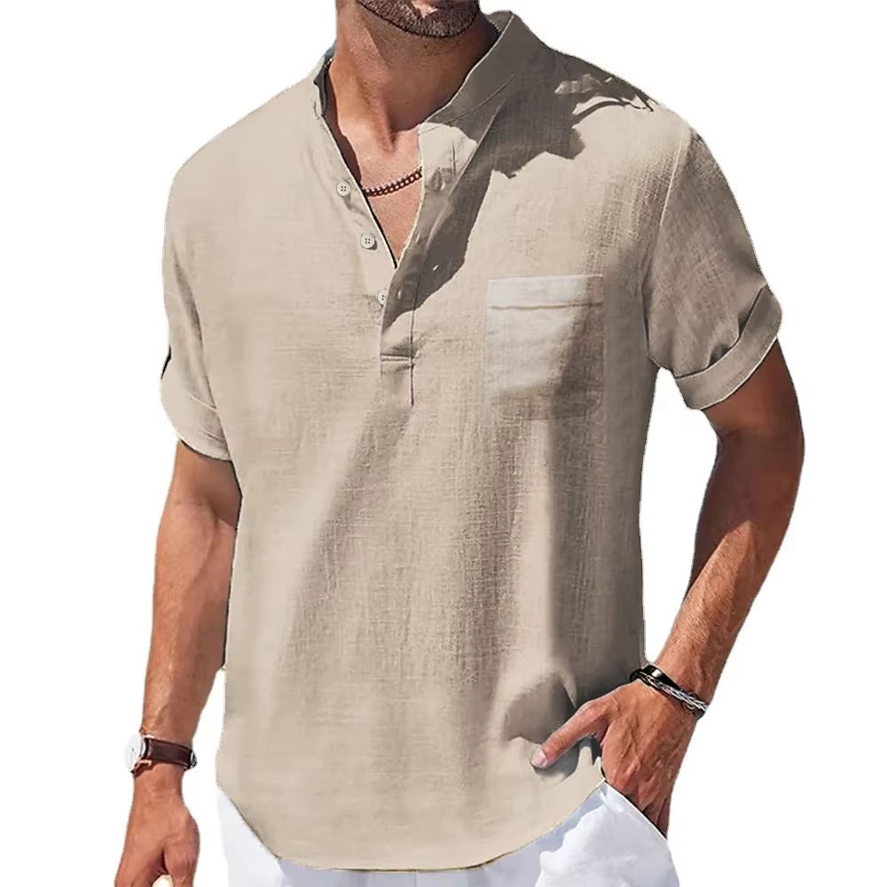 mens linen pants in cotton linen pants men blend - Relaxed streetwear linen trousers with Back Pocket