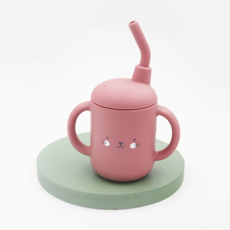 Tiny-Sip 2-in-1 Cartoon Silicone Transition Cup
