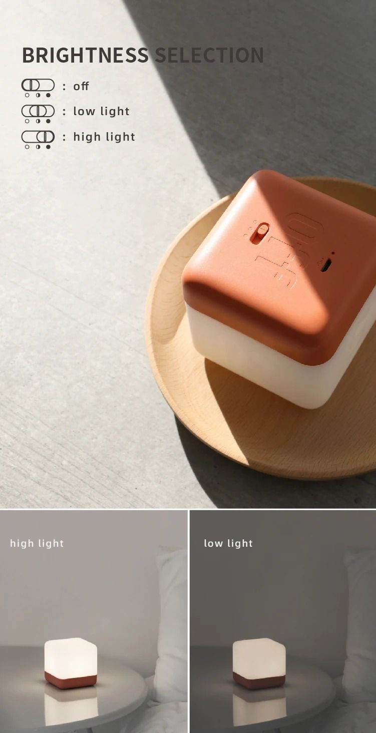 Cube LED Flip Timer Night Light