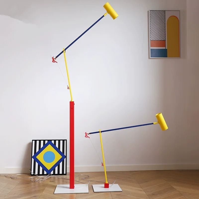 Nordic Colorful Floor Lamp – Height Adjustable Simple Art Reading Lamp for Bedroom Decor & Living Room Corner