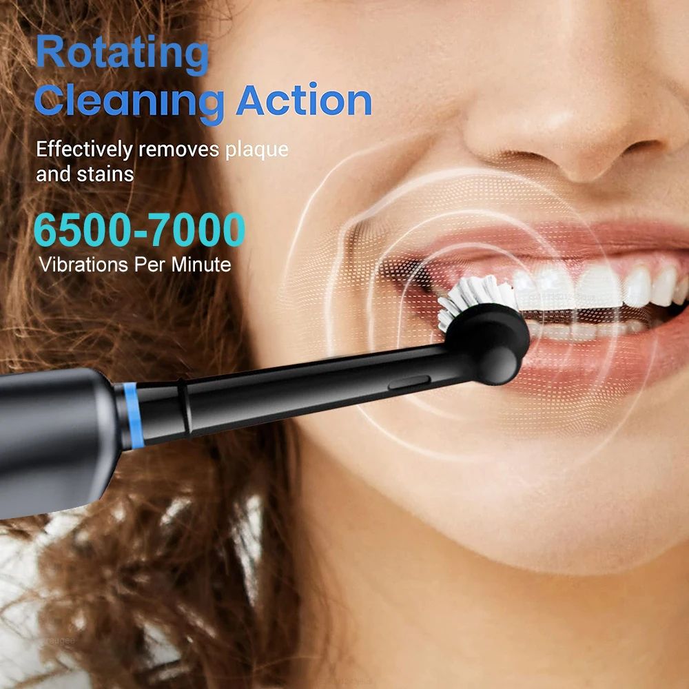 Rechargeable Electric Toothbrush with 8 Soft Brush Heads