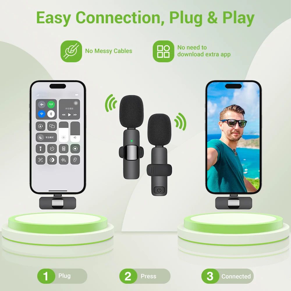 Basix 2.4G Wireless Lavalier Microphone Mini Mic