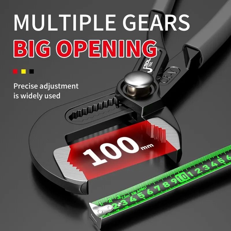 Adjustable Water Pump Pliers Quick Release Pipe Wrench Plumbing Tool