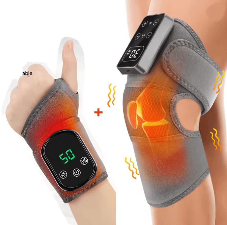 ThermaPulse 2 in 1 Heated Wrist Massager with Adjustable Temperature and Vibration Therapy