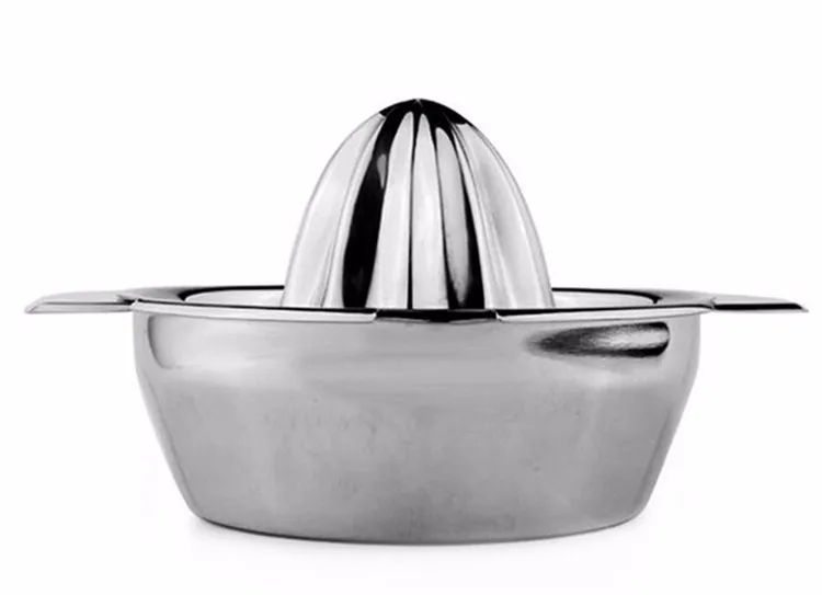 LMETJMA Stainless Steel Lemon Squeezer – Manual Citrus Juicer Reamer Cup