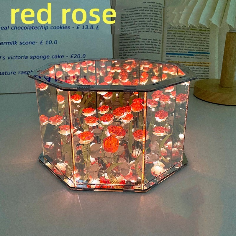 Three-Dimensional Tulip Night Light, DIY Handmade Craft Lamp, LED Birthday Gift