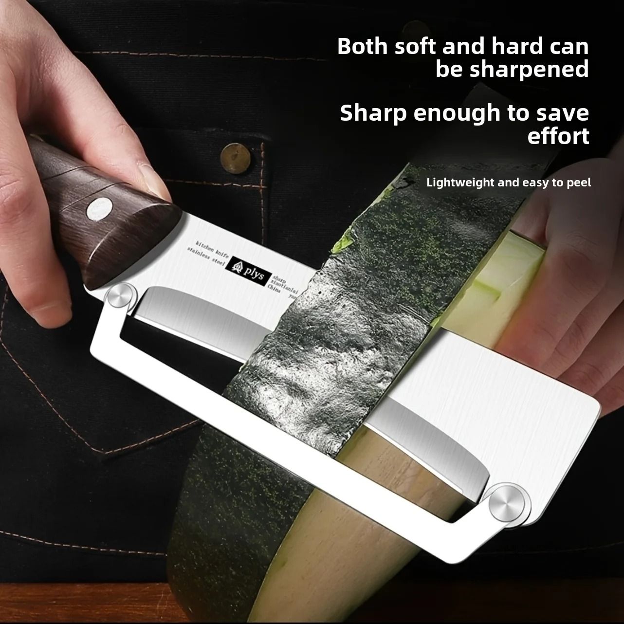 Stainless Steel Fruit and Vegetable Peeler with Wooden Handle